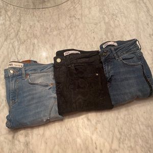 Zara jeans!! In different styles!! Size 24, perfect condition!